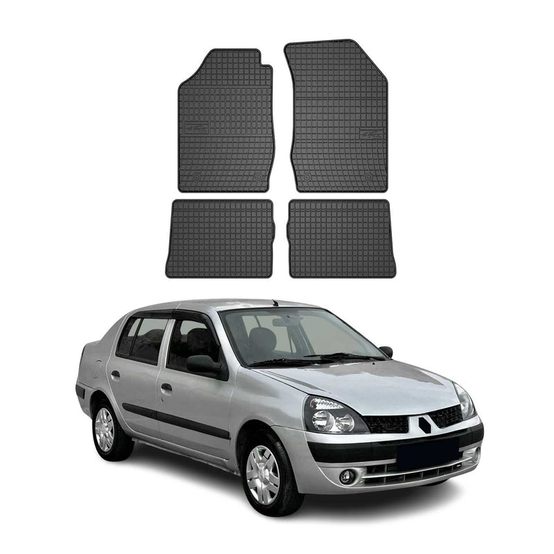 Tapis de Sol pour Renault Clio 1998-2005 Caoutchouc Noir
