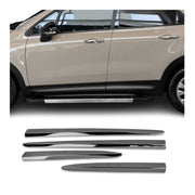 Garniture Baguette de porte latérale pour Fiat 500X 2015-2026 inox Foncé 4Pcs