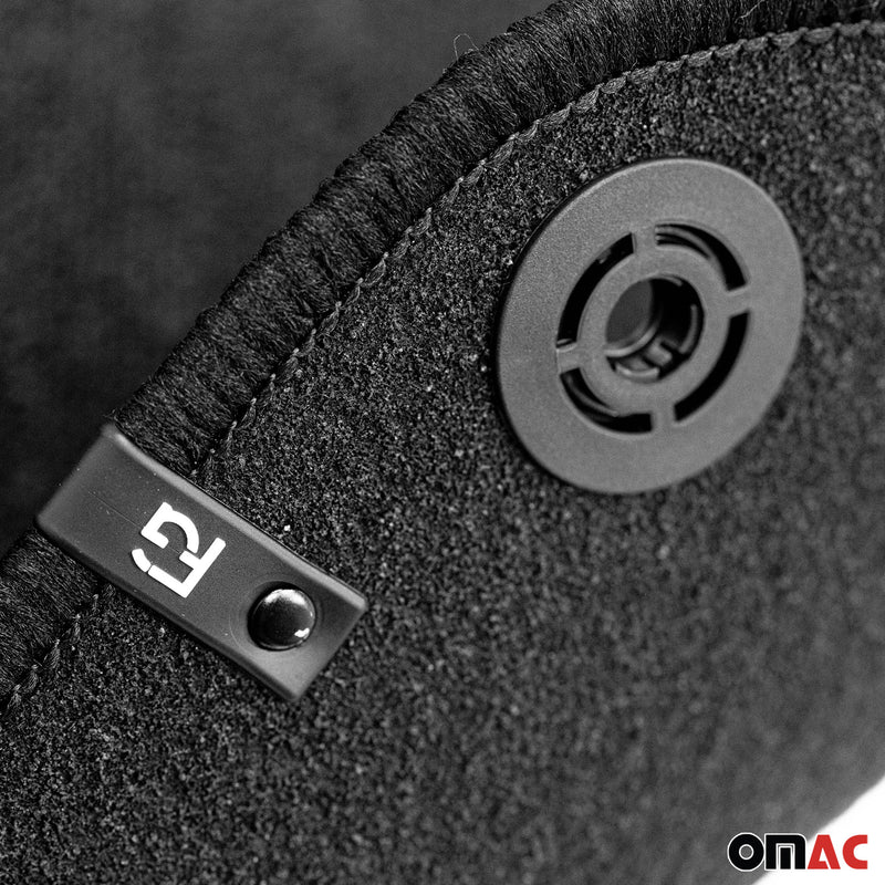 Tapis de Sol de Voiture pour Citroen e-C4 2020-2025 Velours Imperméable 4Pcs