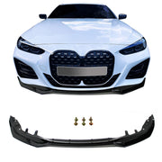 JOM Lèvre de Pare-choc Avant pour BMW Série 4 G22/G23 2020- Noir Brillant Sport Look