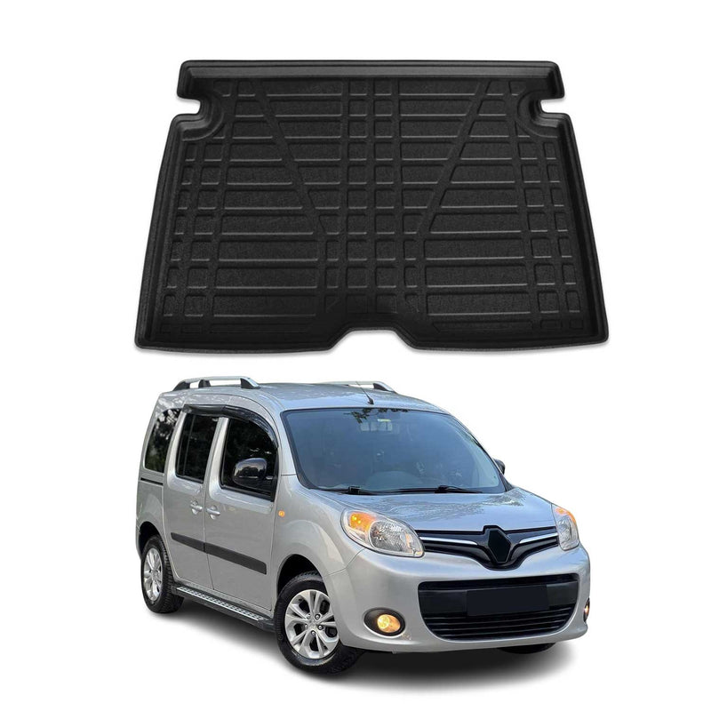 Tapis de Coffre pour Renault Kangoo Multix 2016-2022 en TPE Noir