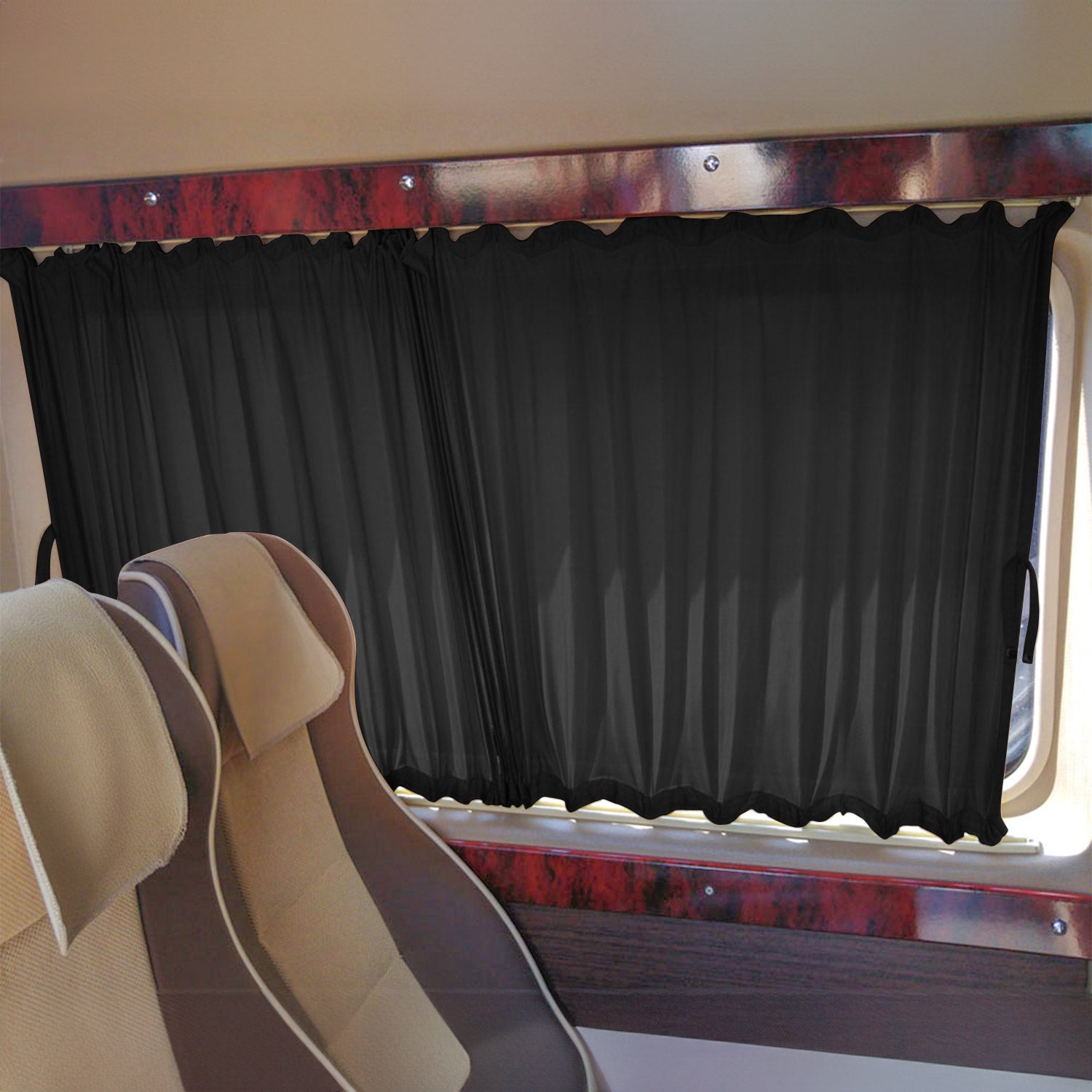 Rideaux pour Citroen Jumpy 2016-2026 L2 Double Porte Coul. & Battante Noir