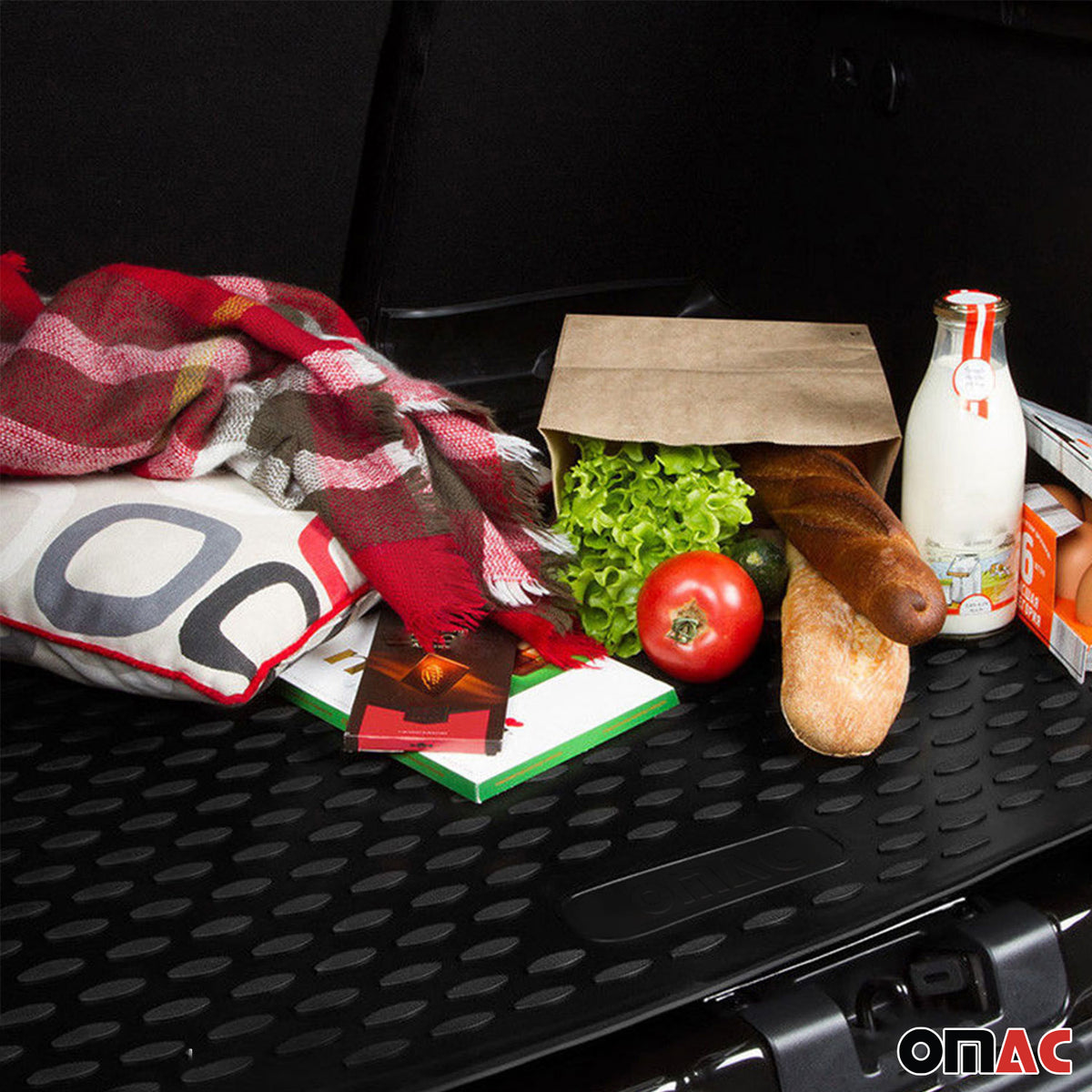 Tapis de Coffre pour Kia Rio III Hatchback 2011-2017 TPE Noir