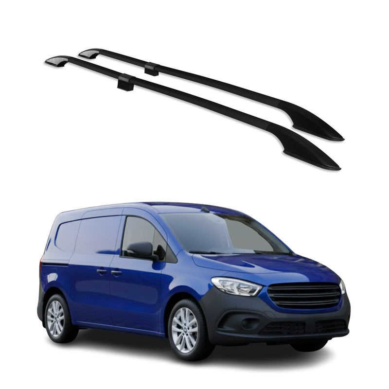 Barres de toit longitudinales pour Mercedes Citan 2021-2025 Aluminium Noir 4 Pcs