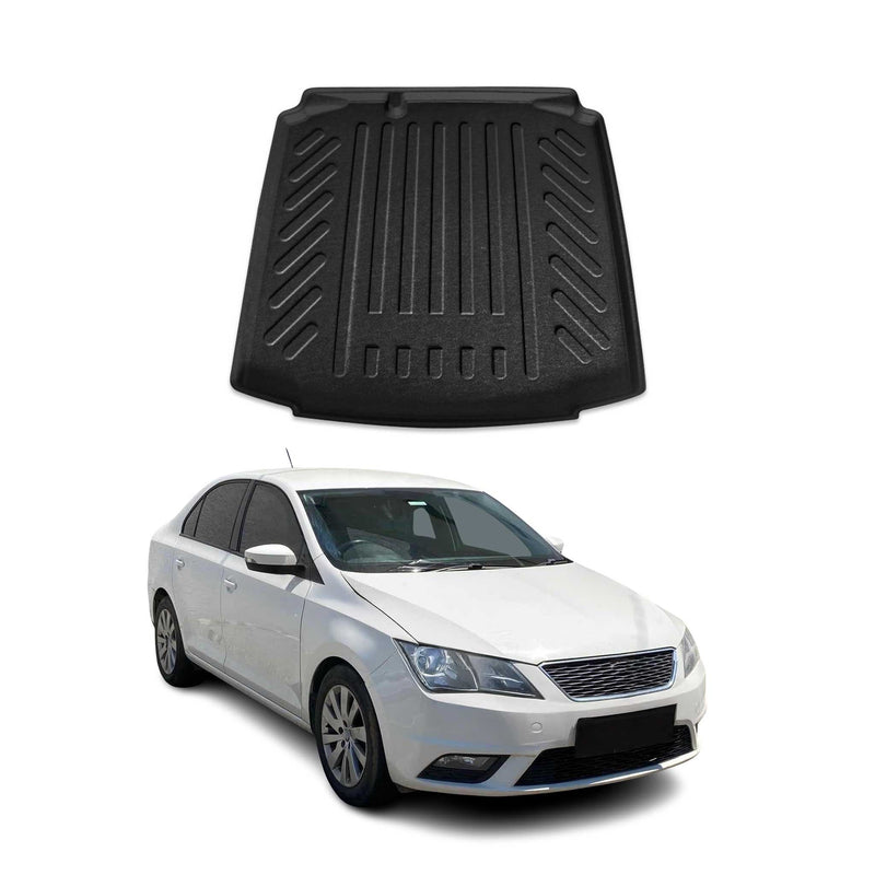 Tapis de Coffre pour Seat Toledo 2019-2021 Berline en TPE Noir