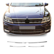 Baguettes de phares et grille avant pour VW Tiguan / Allspace 2016-2020 en acier