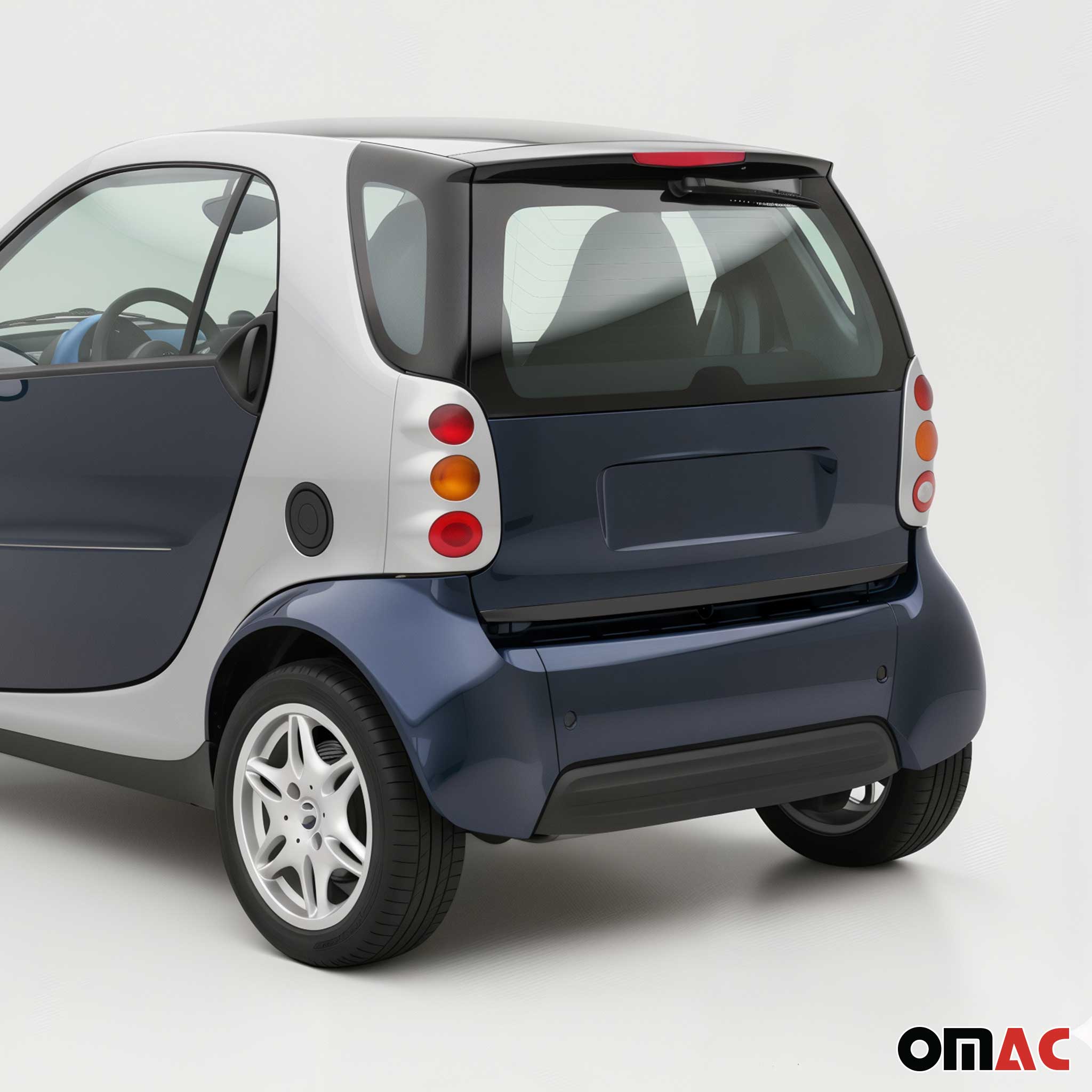 Garniture de Hayon Coffre pour Smart ForTwo 2007-2014 acier inox foncé