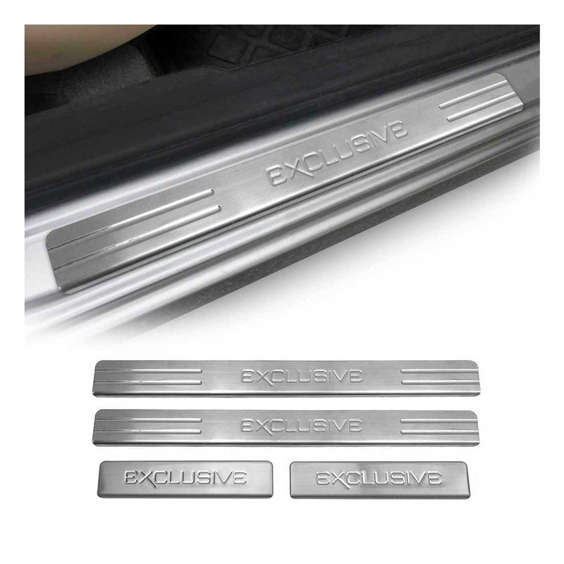 Seuils de portes pour Hyundai i10 i20 i30 i40 acier inox Chromé Exclusive 4x
