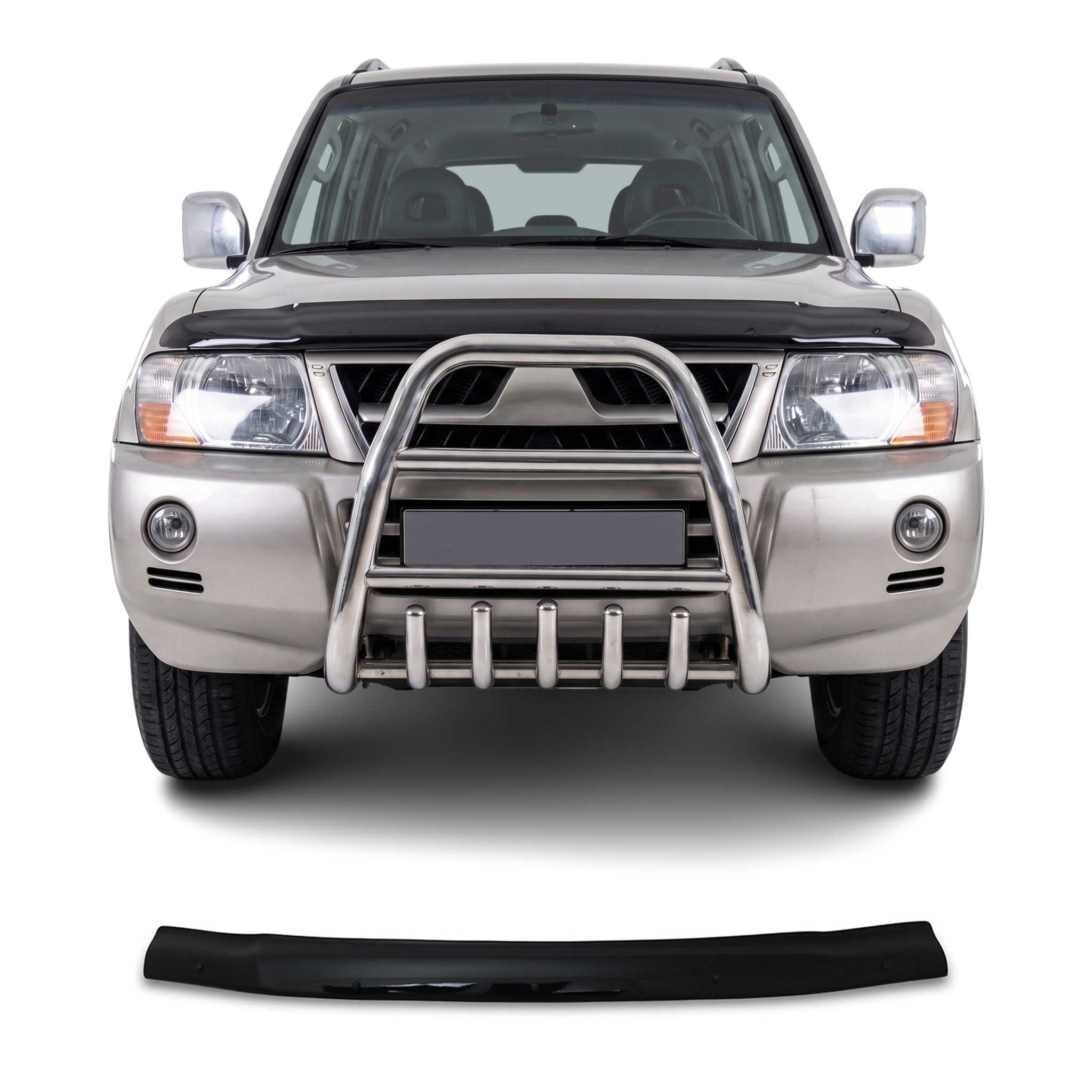 Deflecteurs d'air capot de voiture pour Mitsubishi Pajero 1999-2006 Acrylique