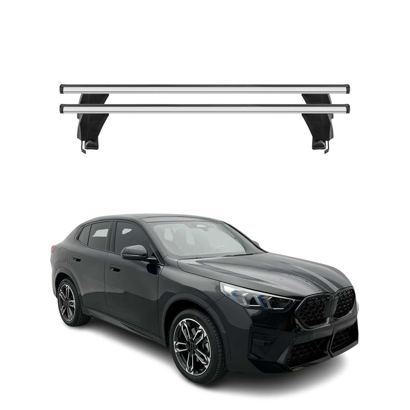 Menabo Barres de toit transversales pour BMW iX2 U10 2024-2025 Alu Gris 2x