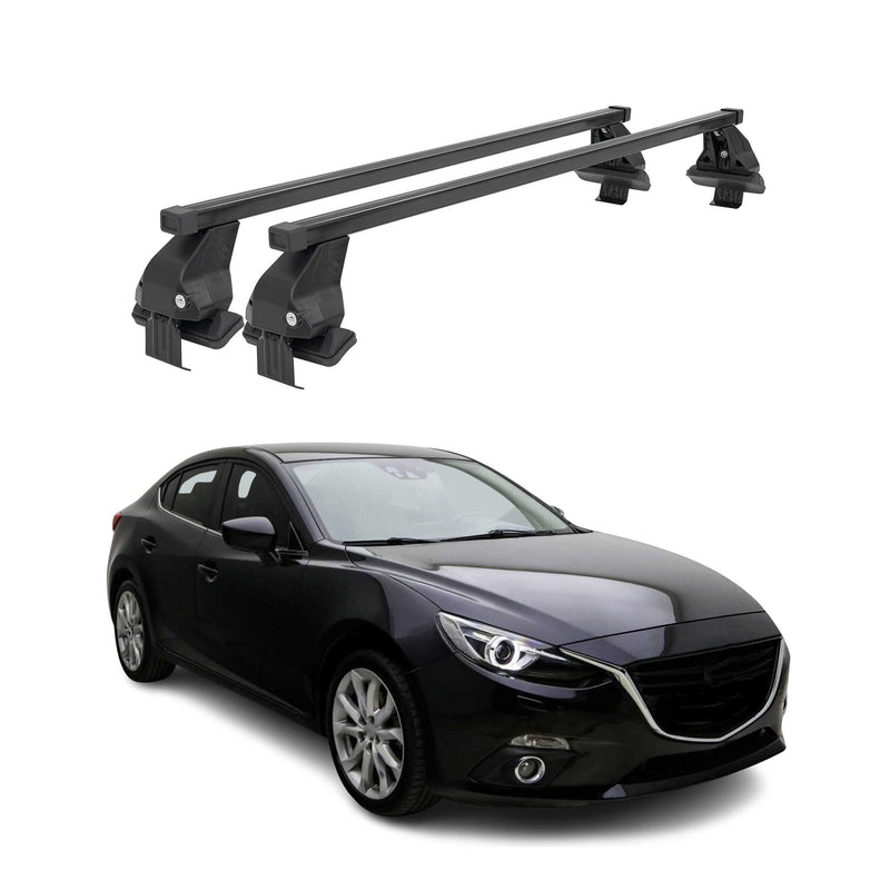 Barres Transversales Menabo pour Mazda 3 2013-2018 Noir