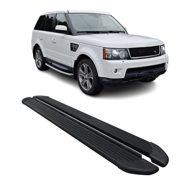 Marchepieds Latéraux pour Range Rover Sport L320 2005-2013 Noir Aluminium 2Pcs