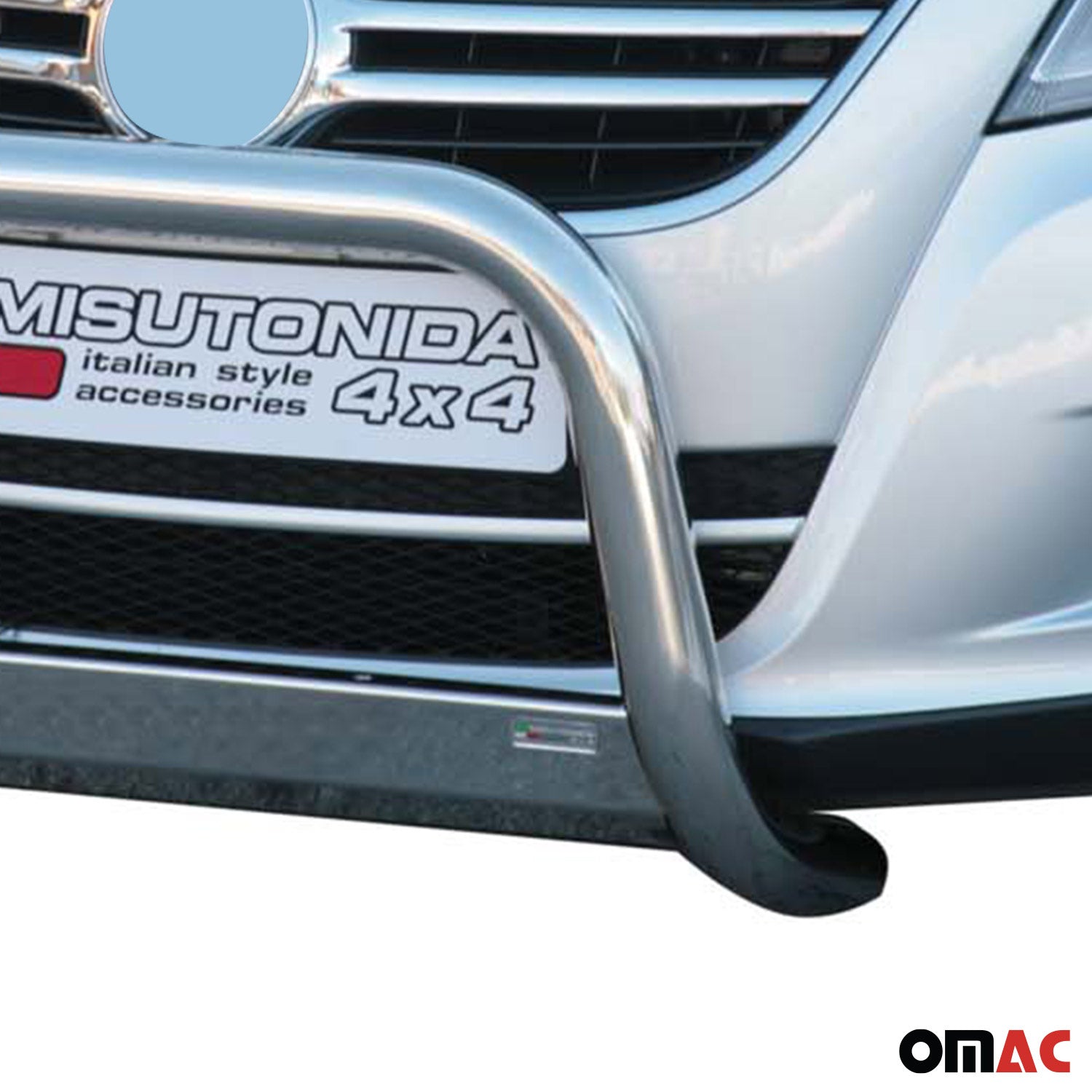 Pare-buffle Avant pour VW Tiguan 2007-2011 63 mm en Acier Gris