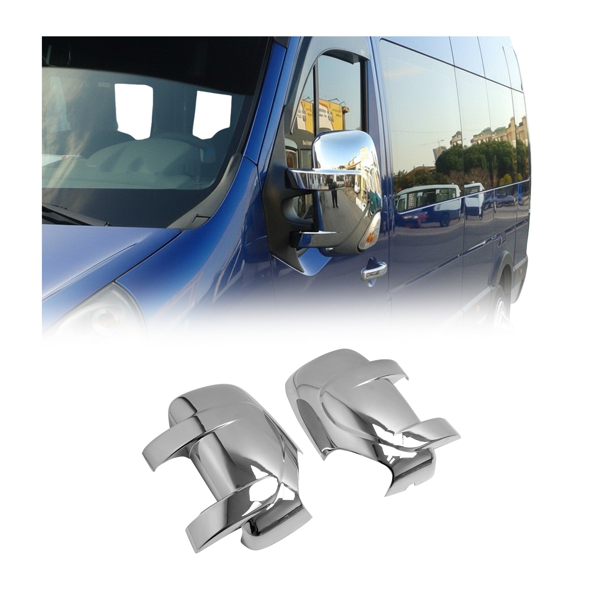 Coques de Rétroviseurs pour Nissan NV400 III 2010-2021 en ABS Argent