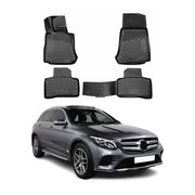 OMAC Tapis de sol pour Mercedes GLC X253 C253 2015-2022 en caoutchouc Noir