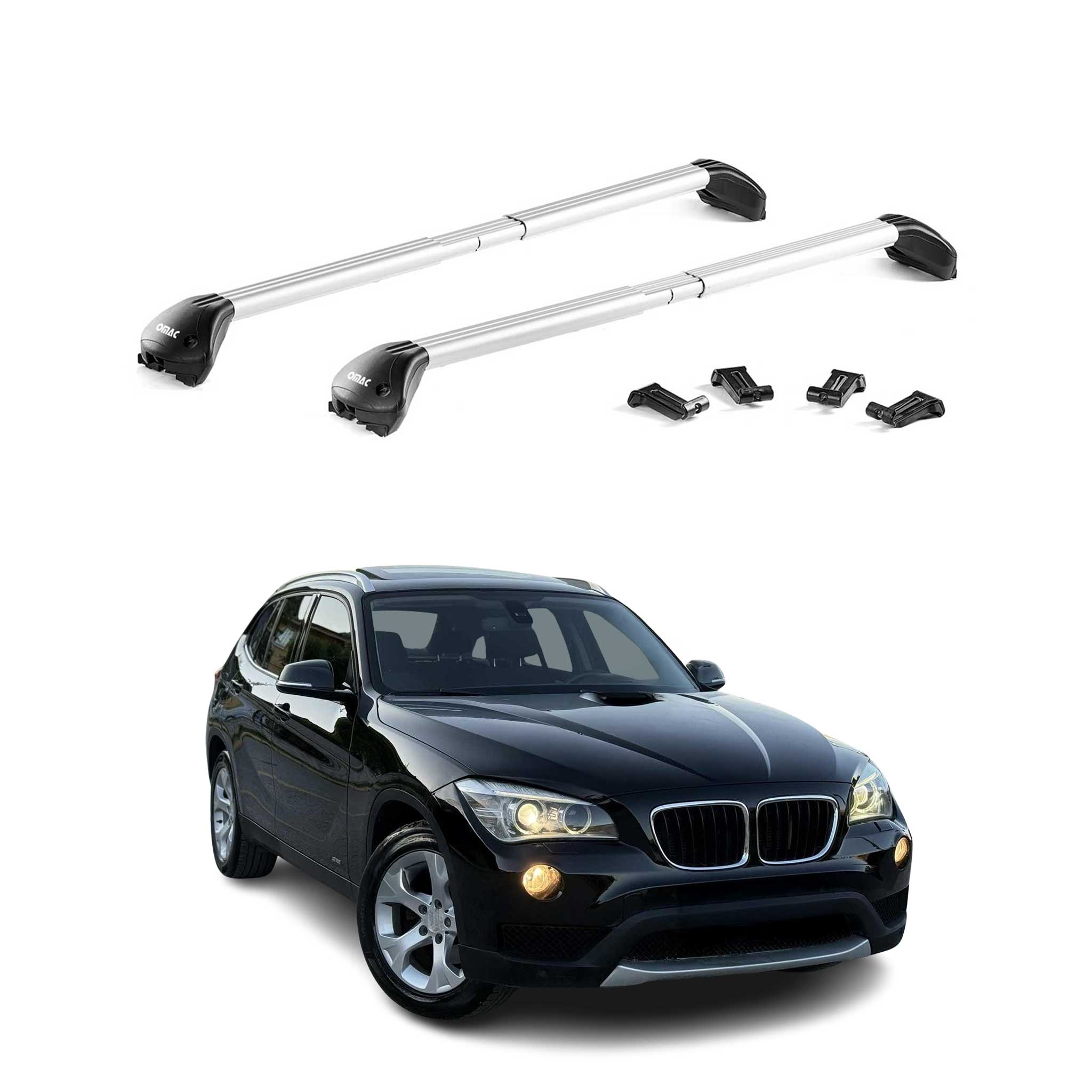 Barres de toit transversales pour BMW X1 E84 F48 U11 2009-2022 Alu Gris 2x ABE