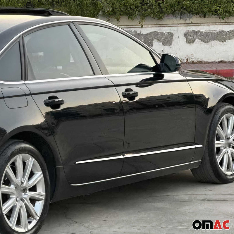Garniture baguette de porte latérale pour Audi A6 C7 2011-18 inox Chromé