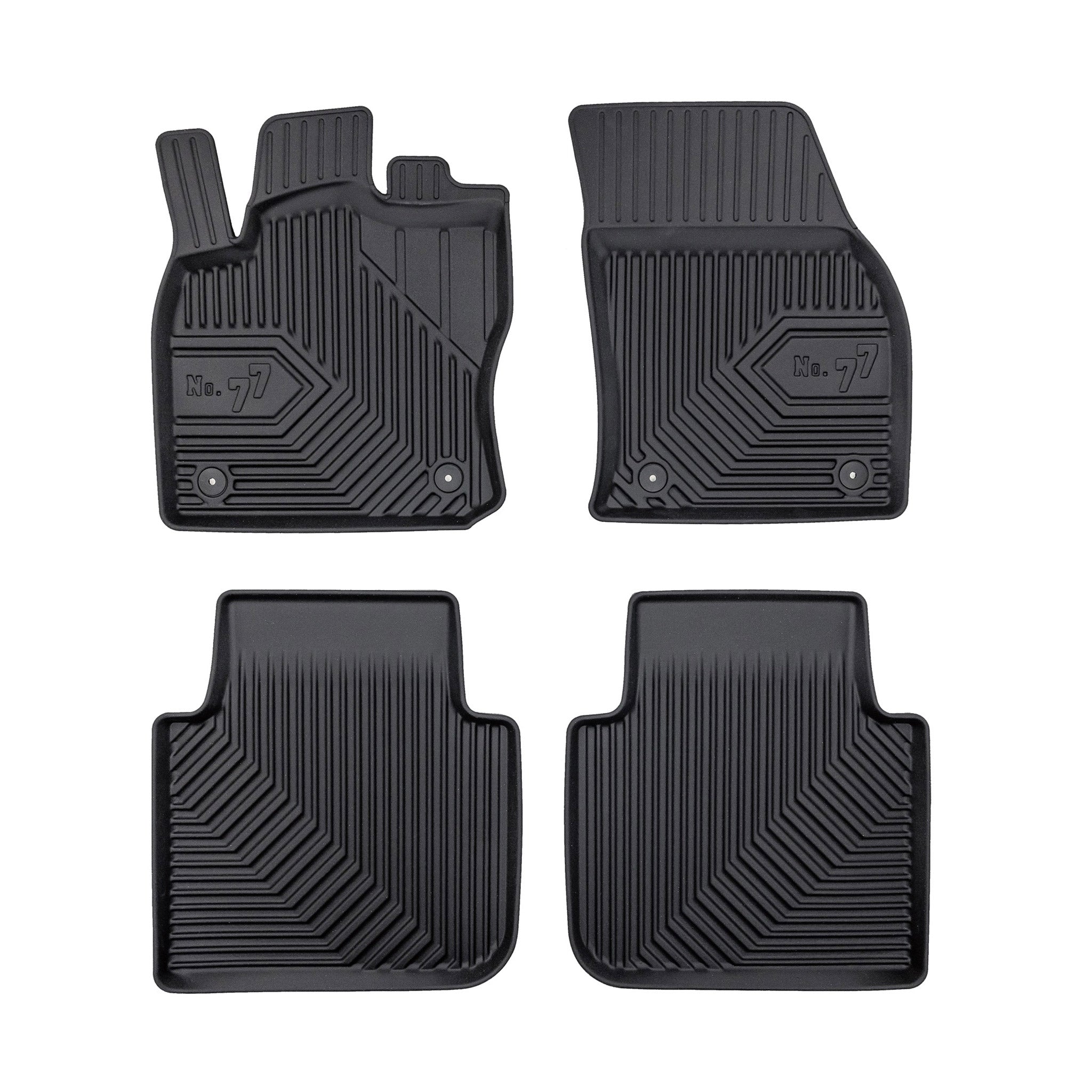 Tapis de Sol de Voiture pour VW Tiguan Allspace 2016-2024 TPE Imperméable 4Pcs