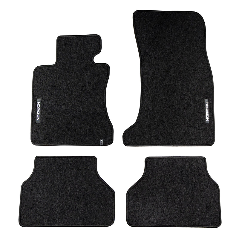 Tapis de Sol de Voiture pour BMW Série 5 E60 E61 2003-2010 Velours Noir 4Pcs