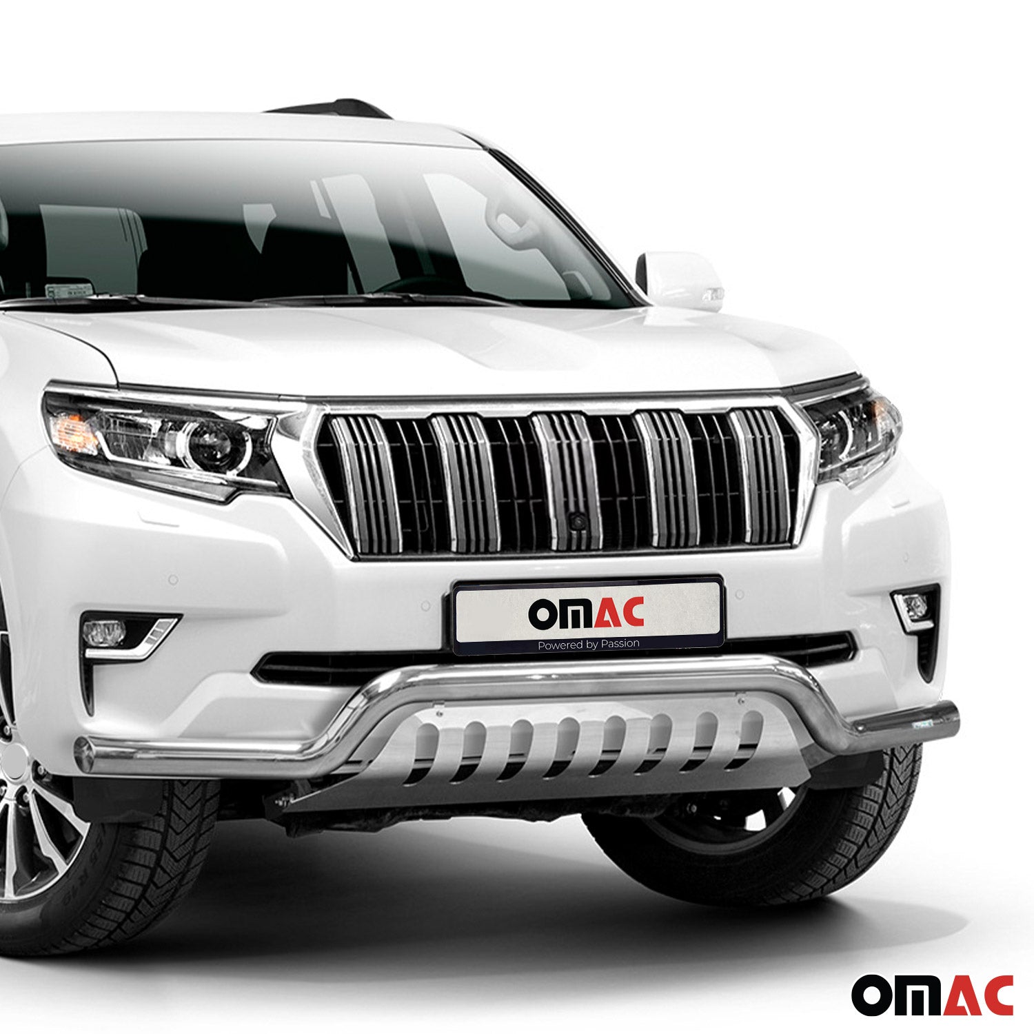 Pare-Buffle Avant Pour Toyota Land Cruiser 150 2019-2023 Acier Argent