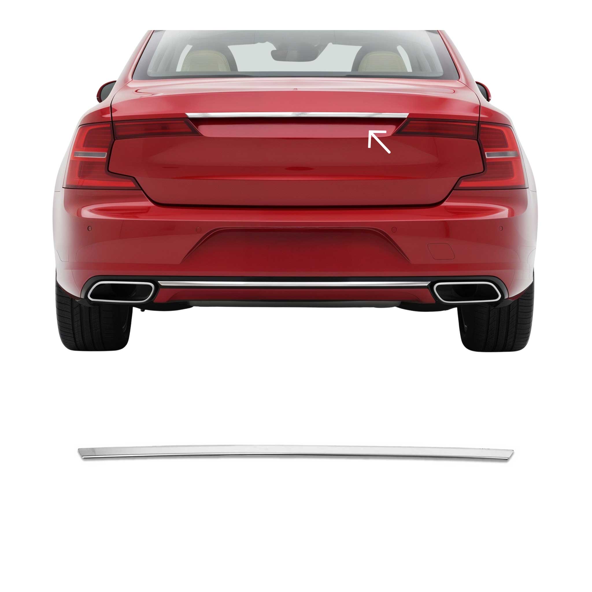 Garniture de Hayon Coffre pour Volvo S90 II 2016-2020 Berline acier inox