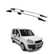 Barres de toit longitudinales pour Fiat Doblo 2000-2010 L1 Aluminium Gris