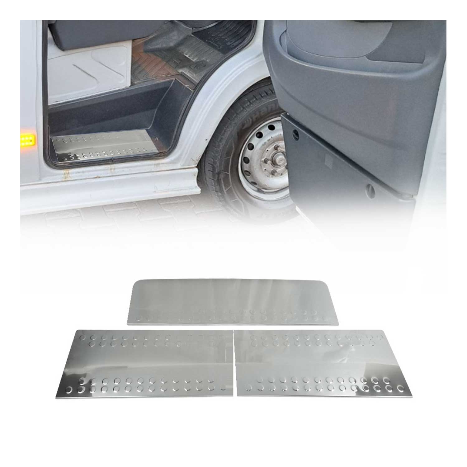 Couverture de Seuil de porte pour Mercedes Sprinter W901 W902 1995-2006 inox 2x