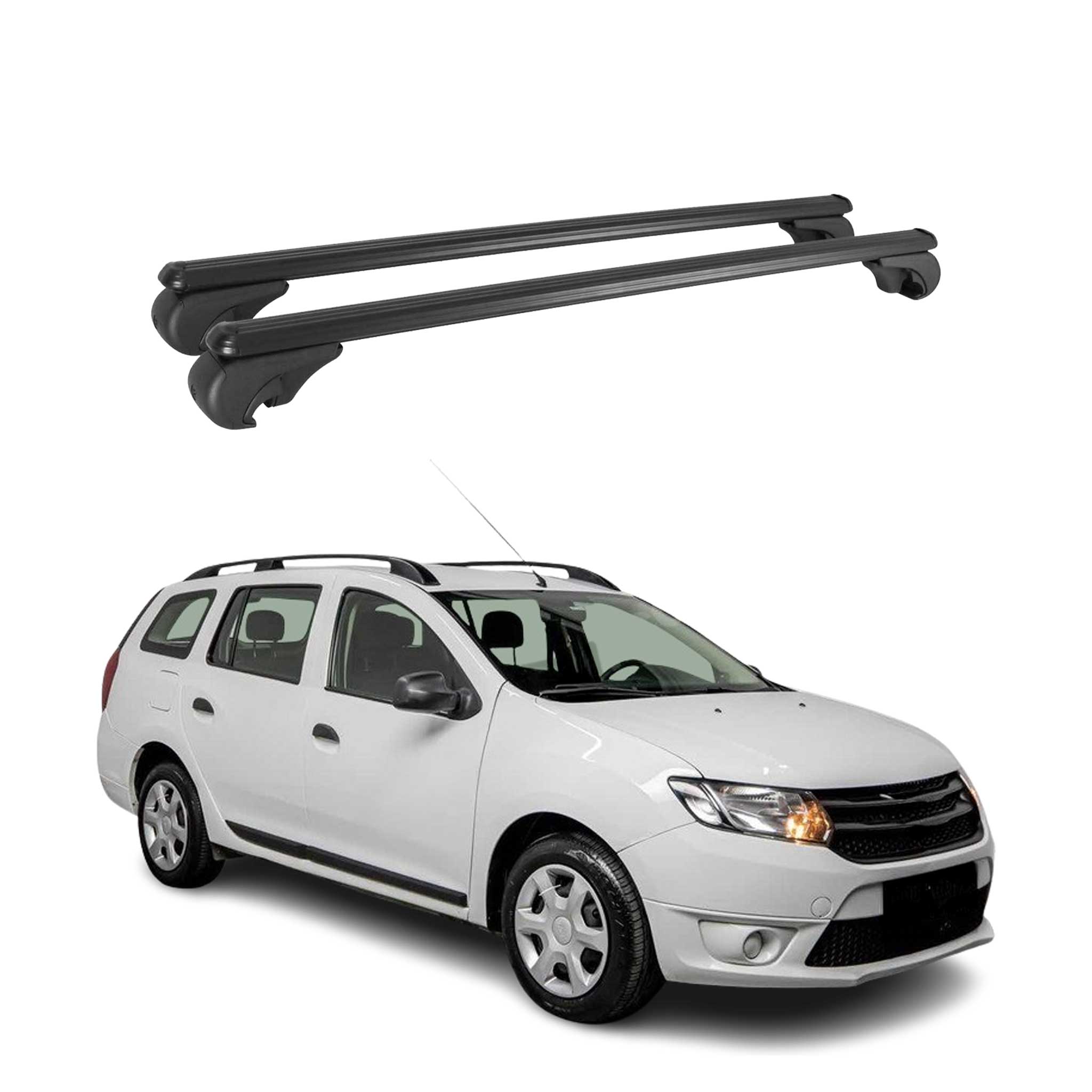 Barres de toit Transversales pour Dacia Logan MCV 2012-2024 Aluminium Noir