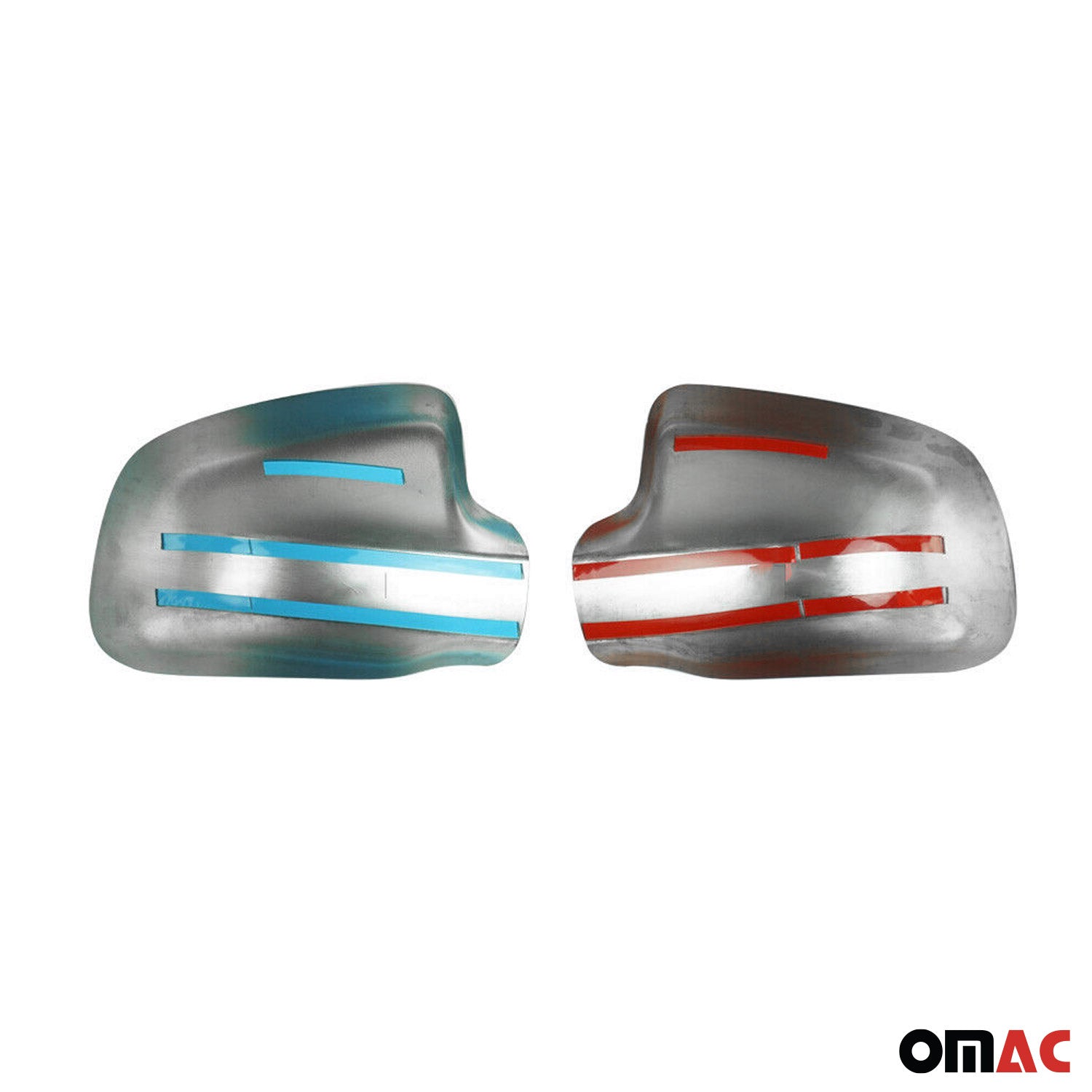 Coques de Rétroviseurs pour Dacia Logan MCV 2006-2013 en Acier Chromé Argent