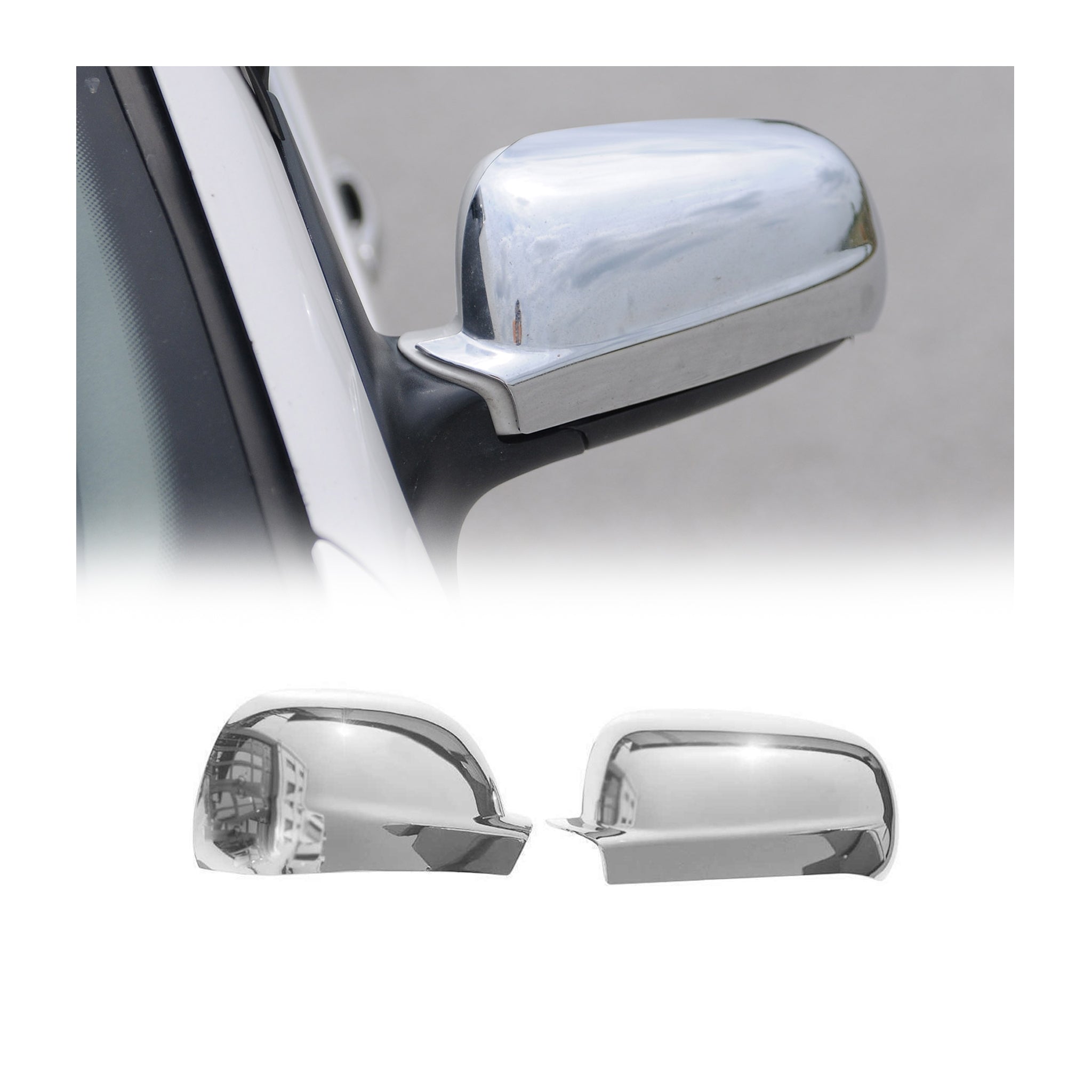 Coques de Rétroviseurs pour VW Bora 1998-2004 2x Plastique ABS Chromé