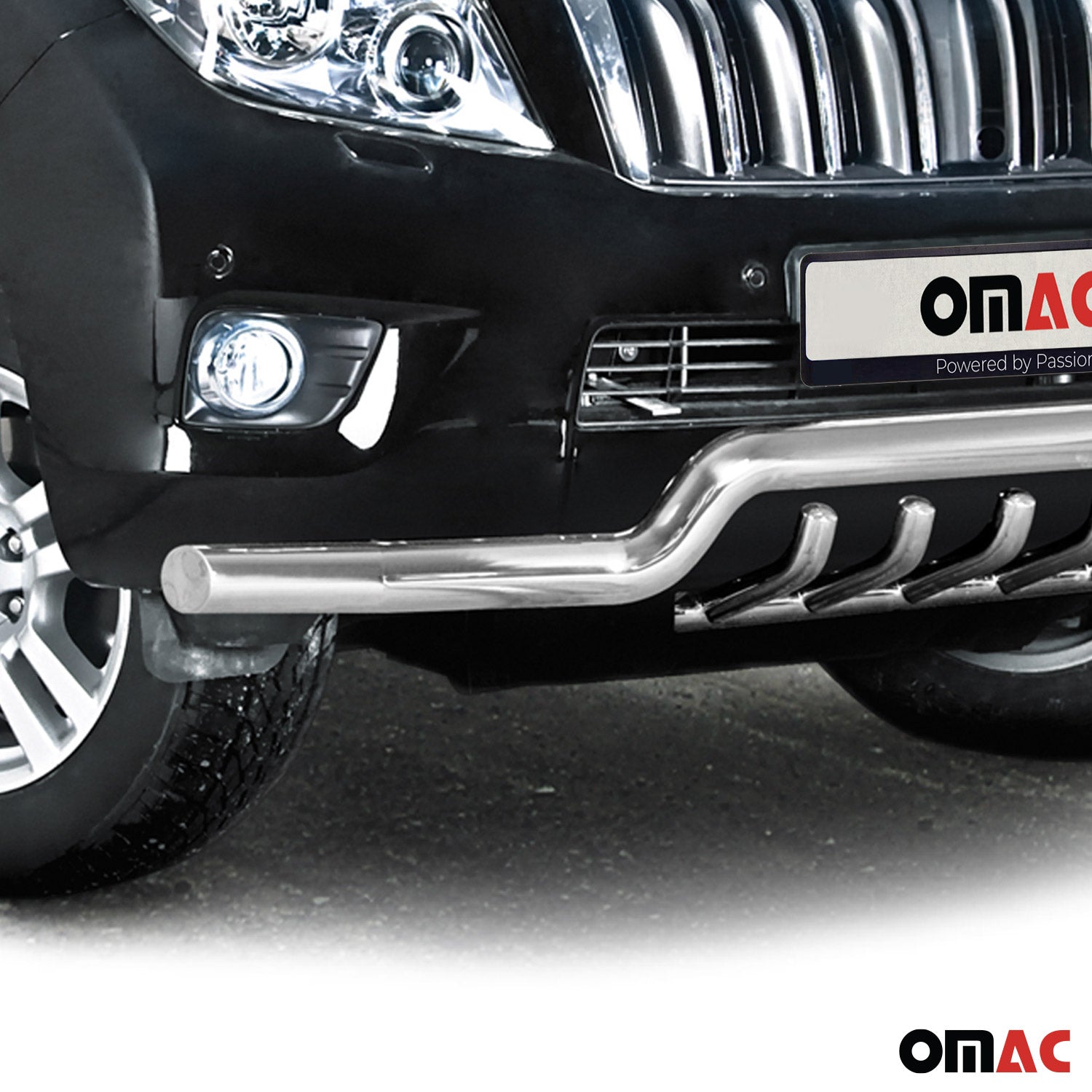 Pare-Buffle Avant Pour Toyota Land Cruiser 150 2010-13 Inox avec disque d’essieu