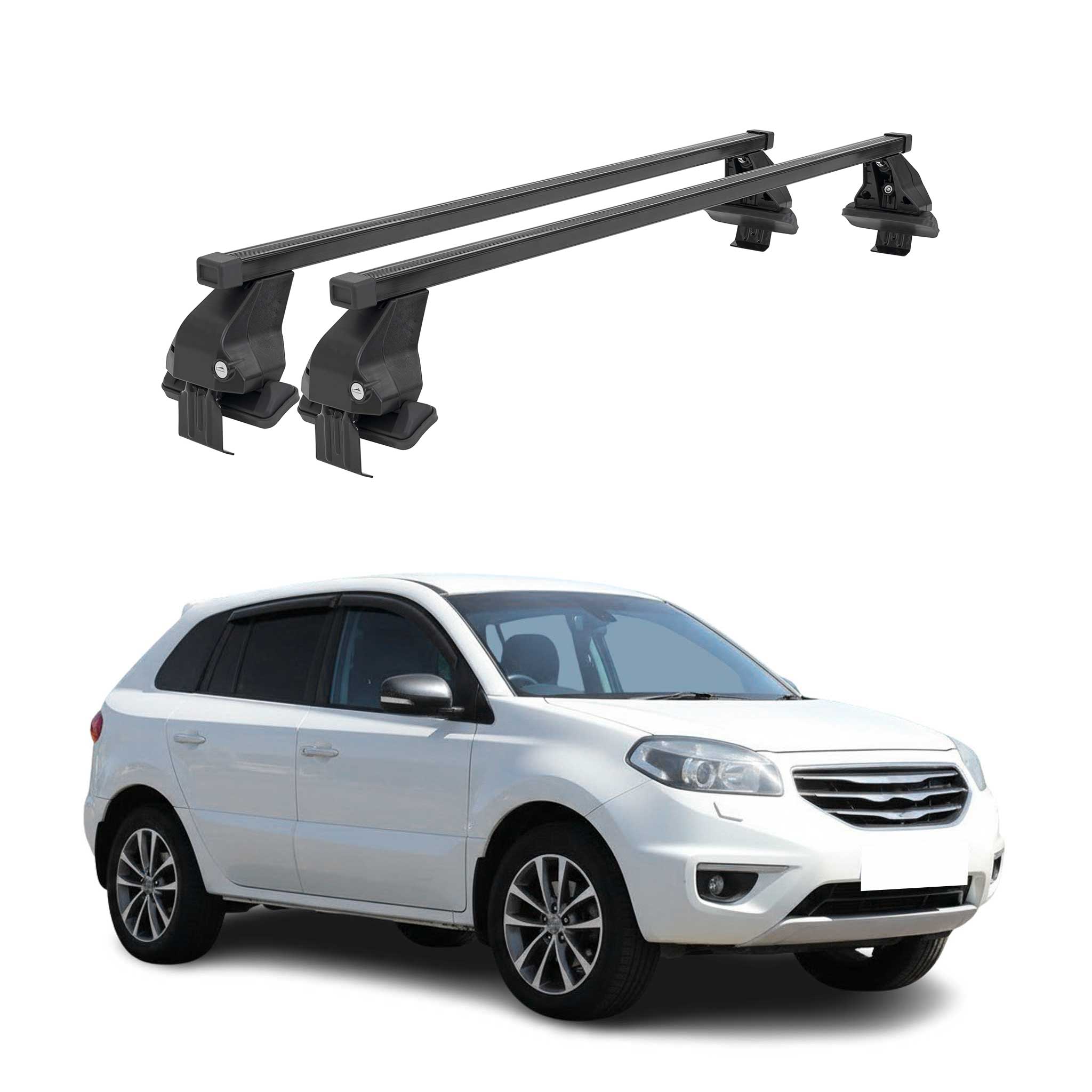Barres Transversales Menabo pour Renault Koleos 2008-2016 Noir