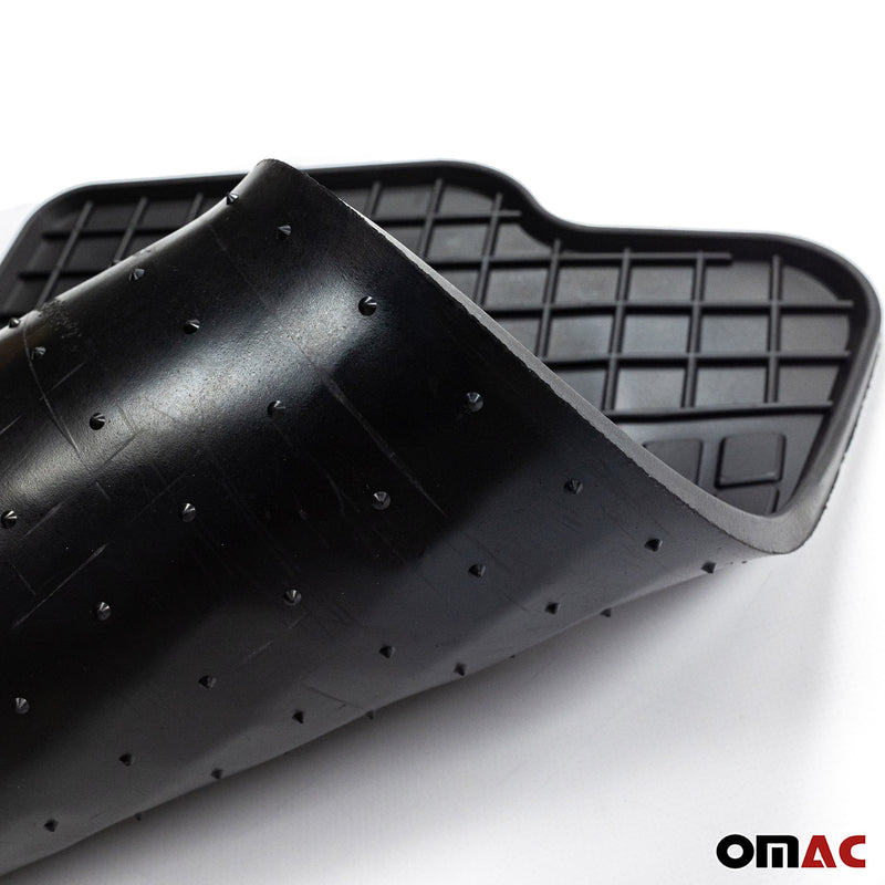 OMAC Tapis de sol pour Audi A4 B8 Berline Break Allroad 2007-16 Noir caoutchouc