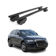 Barres de toit transversales pour Audi Q5 8R 2008-2017 Alu Noir 2x