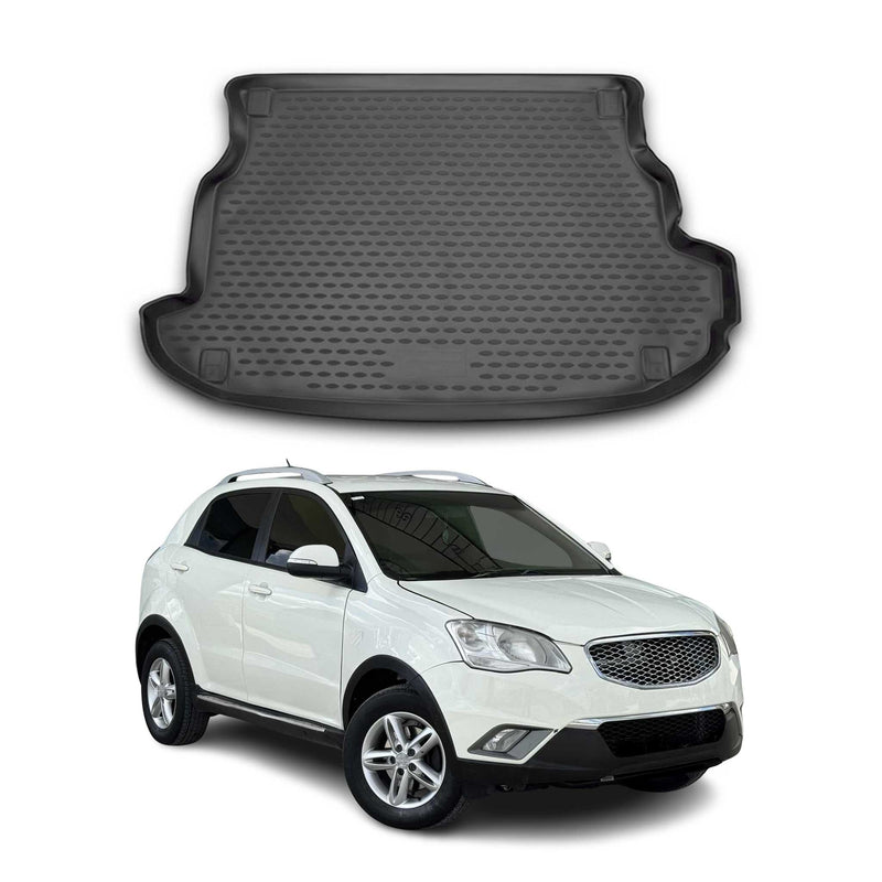 Tapis de Coffre pour Ssangyong Korando 2010-2021 TPE Noir