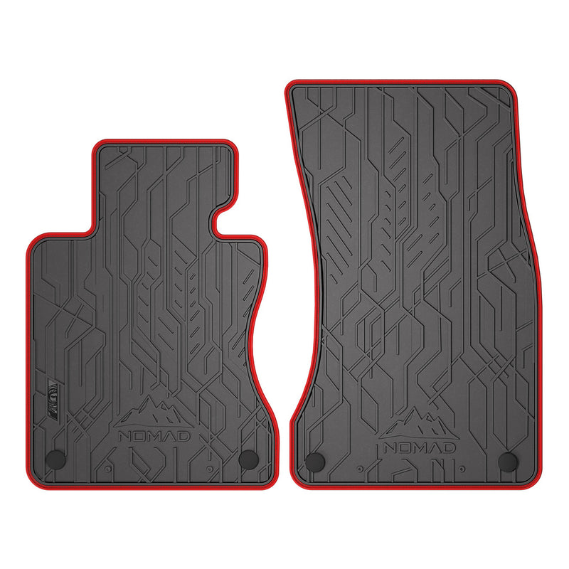 Tapis de sol pour BMW Série 5 E60 E61 2003-2010 Caoutchouc Noir-Rogue 2Pcs