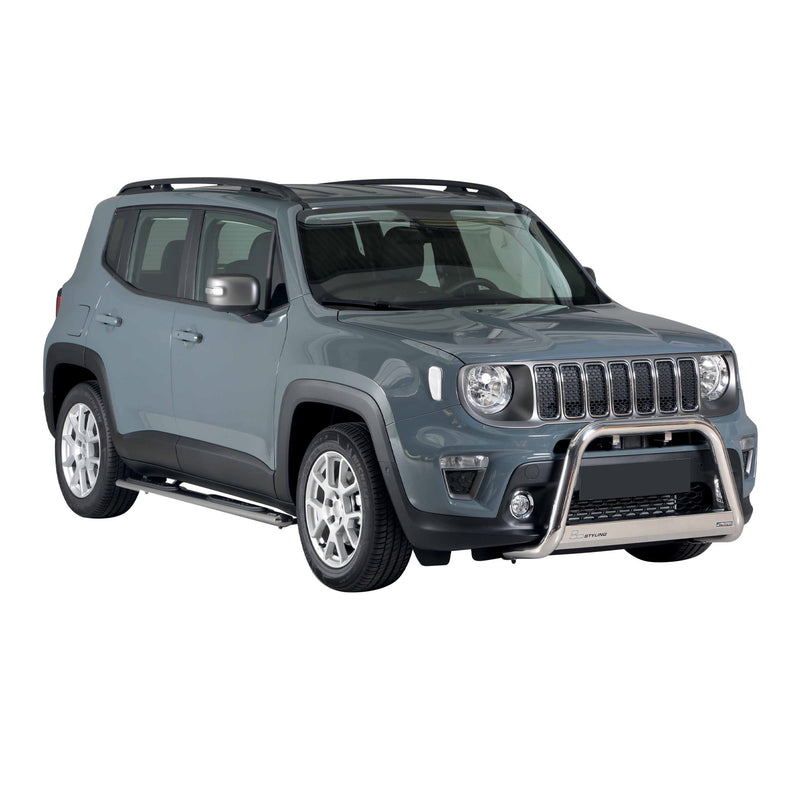 Pare-buffle Avant pour Jeep Renegade 2018-2022 63 mm en Acier Gris