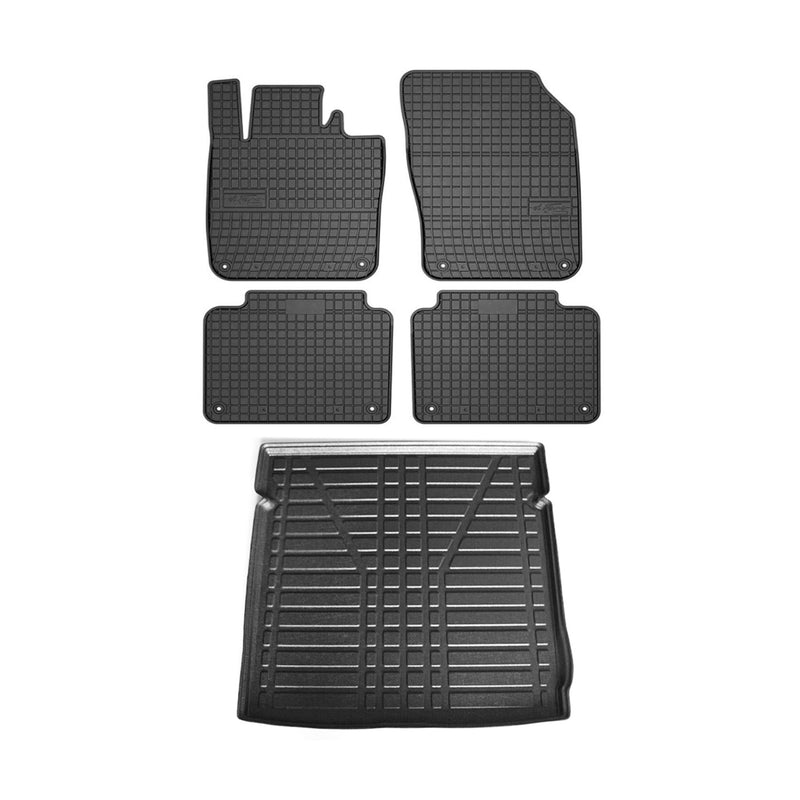 Kit Tapis de sol et coffre pour VW Caddy 2020-2024 TPE Noir