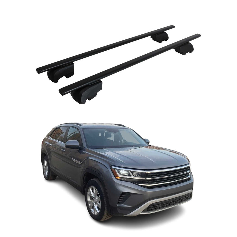 Barres de toit Transversales pour VW Atlas Cross Sport 2020-2023 ABE Fer 2x