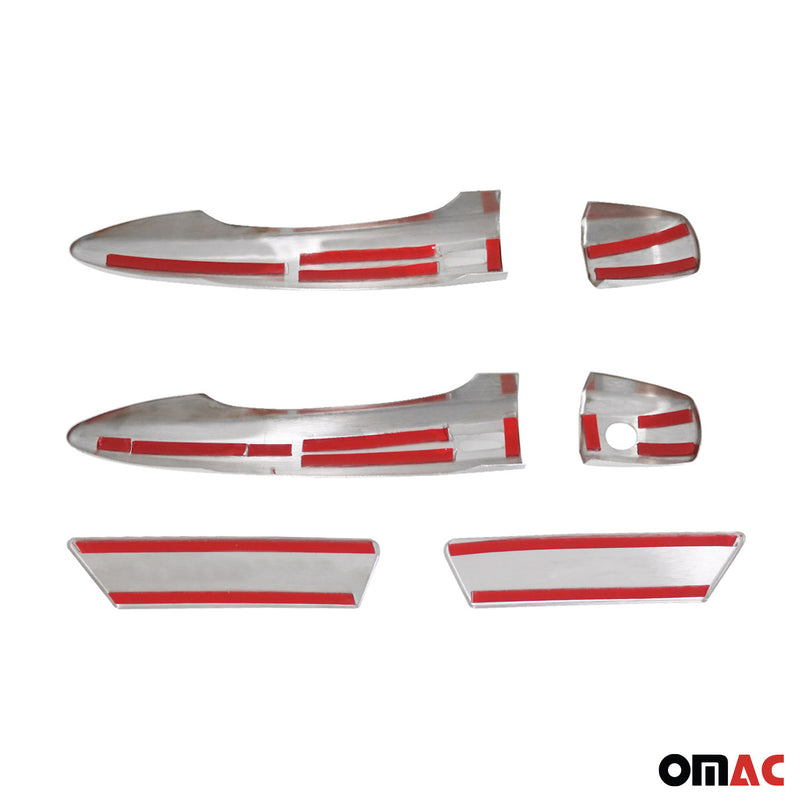 Couverture de poignée de porte pour Nissan Juke 2021-2025 en Acier Inoxy 6 Pcs