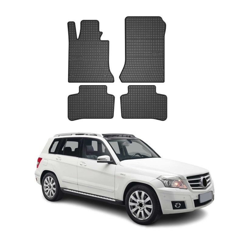 Tapis de Sol pour Mercedes Classe GLK X204 2008-2015 Caoutchouc Noir