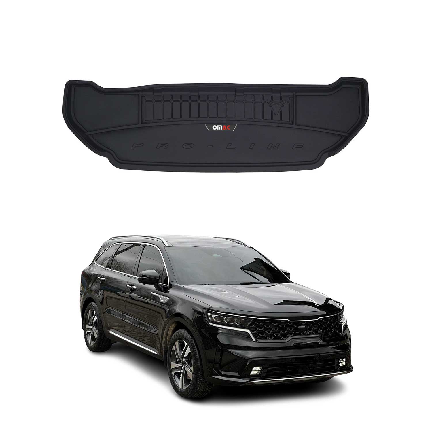 Tapis de Coffre pour Kia Sorento 2014-2020 TPE Noir
