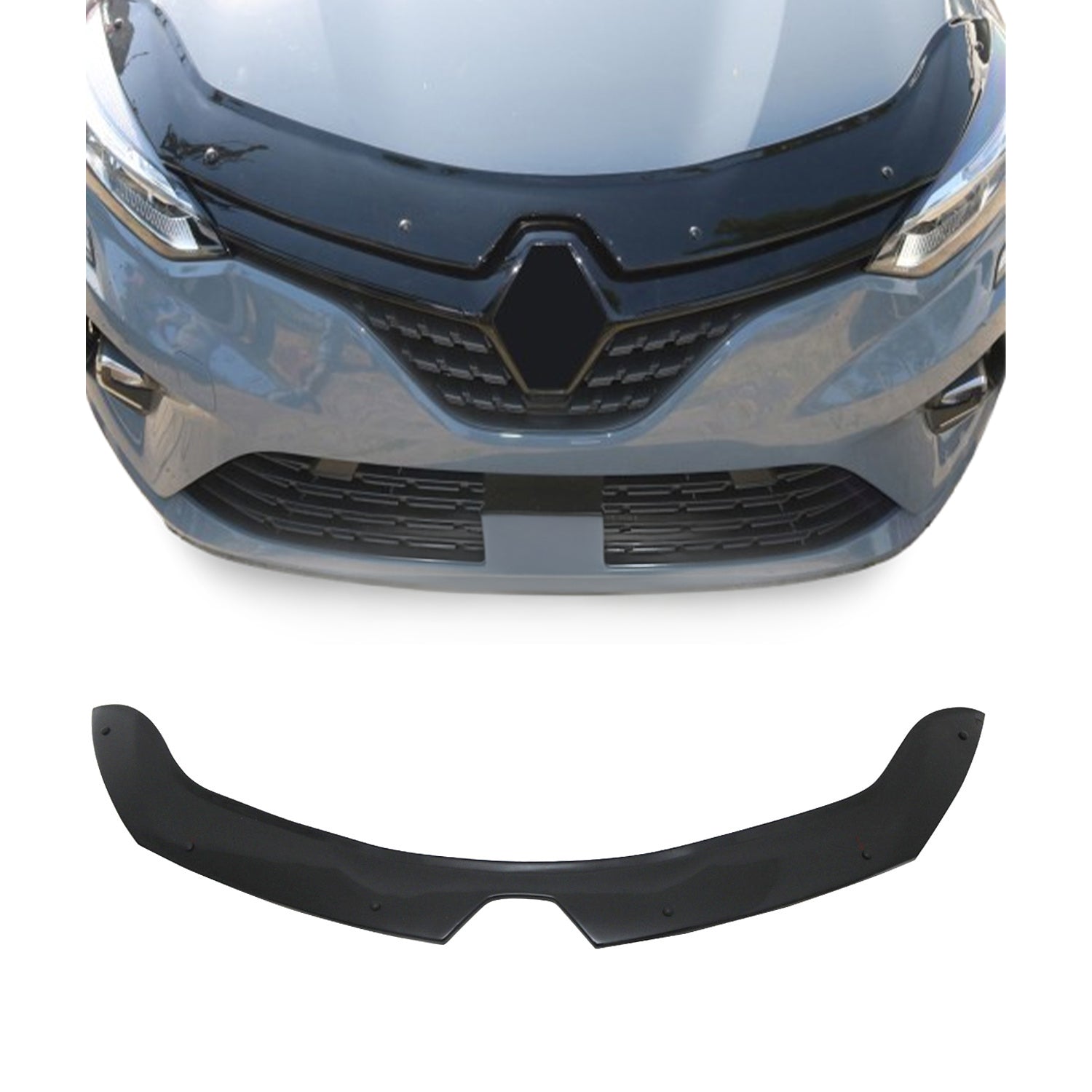 Déflecteur de Capot pour Renault Clio 2019-2025 en Acrylique Noir