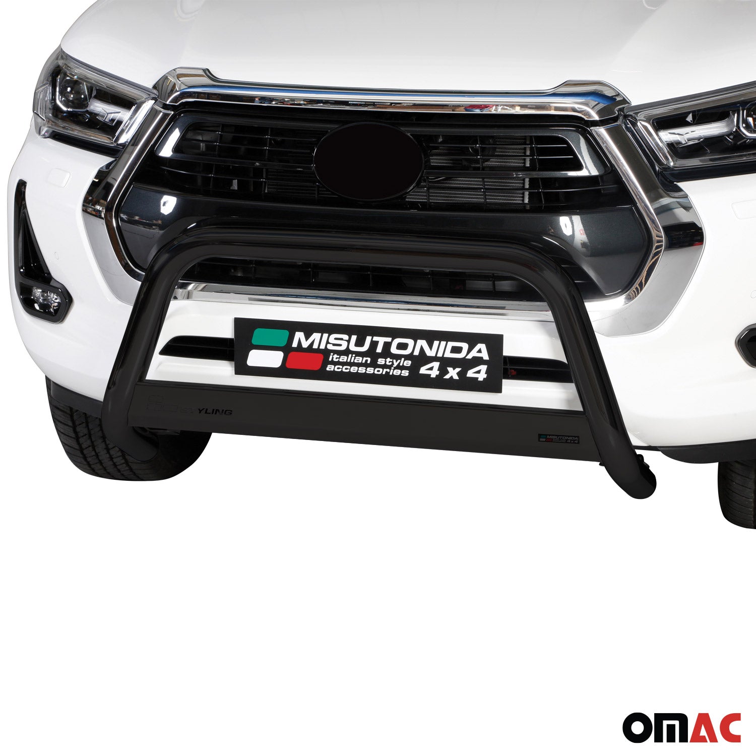 Pare-buffle Avant pour Toyota Hilux 2021-2025 63mm en Acier Inoxydable Noir