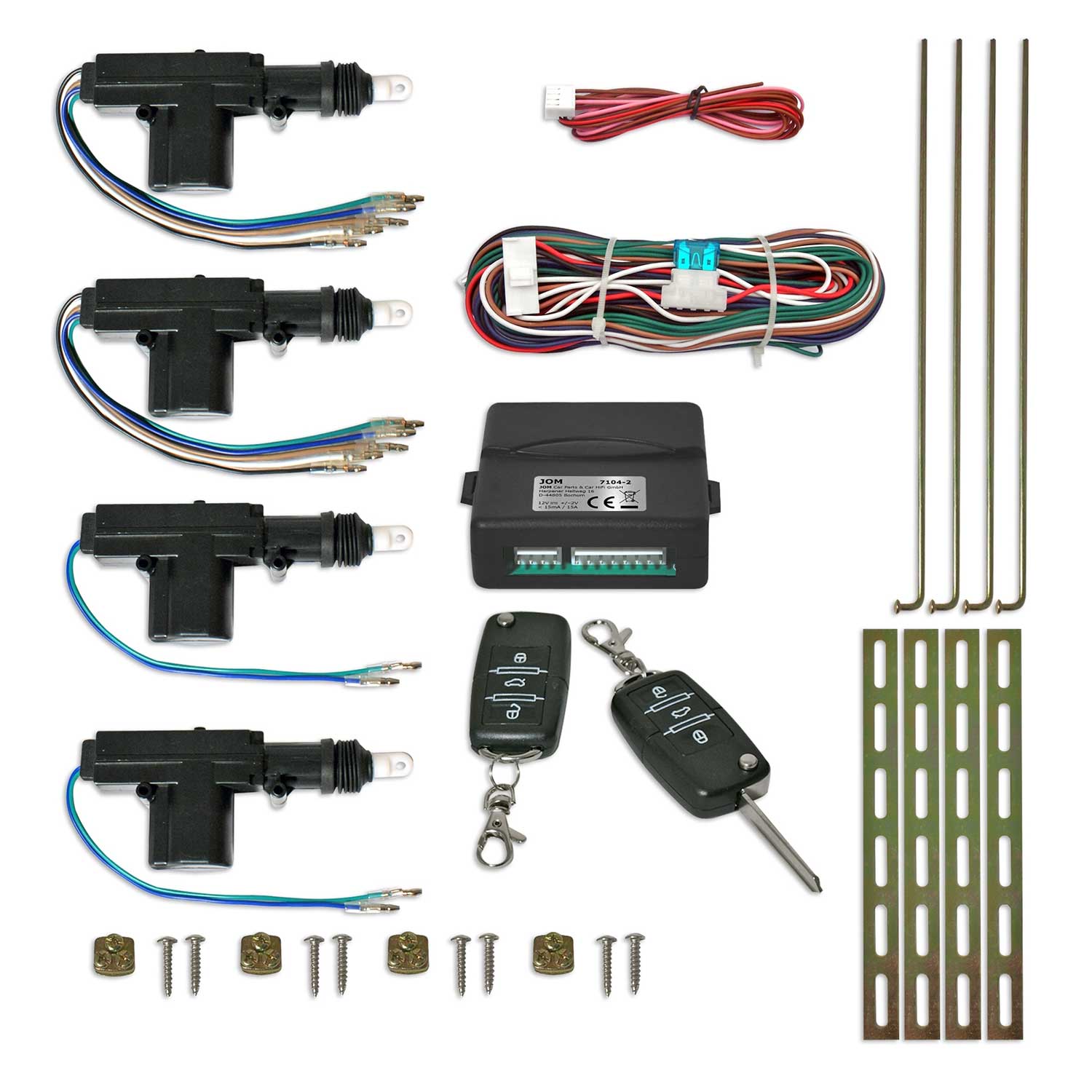Verrouillage centralisé des portes à distance avec 4 moteurs et 2 télécommandes