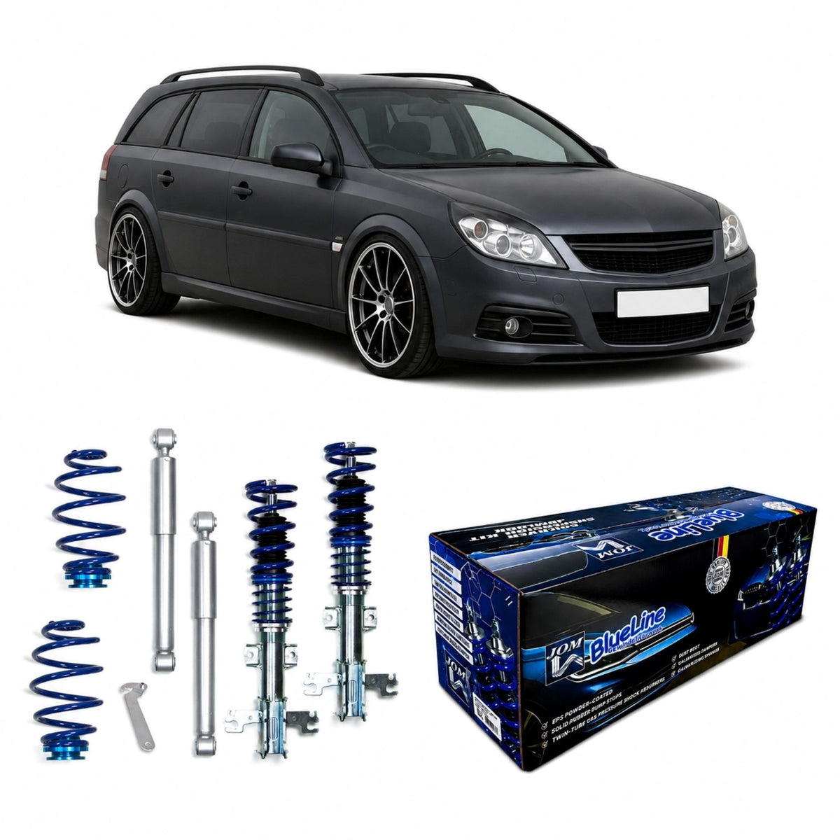 JOM BlueLine Combinés Filetés passend pour Opel Vectra C Caravan Signum année 2005-2008