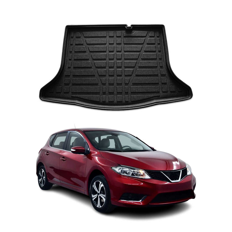 Tapis de Coffre pour Nissan Pulsar 2014-2021 HB en TPE Noir