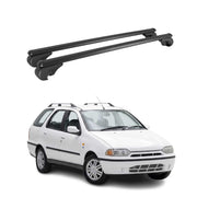 Barres de toit Transversales pour Fiat Palio Weekend 1996-2011 TÜV Alu Noir 2x