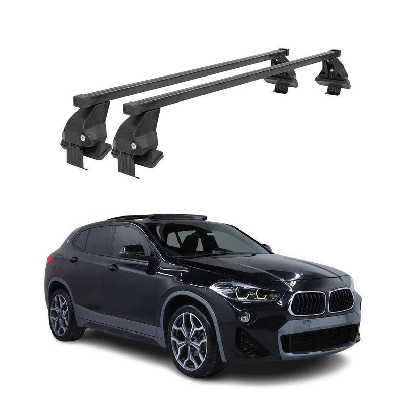 Barres de toit transversales Menabo pour BMW X2 F39 2018-2023 Noir