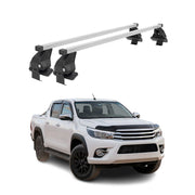 Barres de toit transversales pour Toyota Hilux VII 2011-2015 Facelift Gris